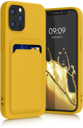 Husa Kwmobile pentru Apple iPhone 12/iPhone 12 Pro Galben Silicon KWM0000134D012C 