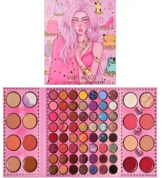 Paleta de farduri Kevin&Coco 72 de culori stil pliabil conturing iluminator blush incluse dreptunghiulara 22 x 24.5 cm 490 g multicolor 
