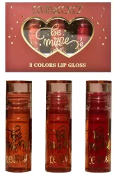 Set Rujuri de Buze Lucioase KEVIN & COCO Be Mine 3 Culori Lip-Gloss 11 x 7.3 x 2.7cm Roz-Rosu Varianta B