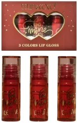 Set Rujuri de Buze Mate KEVIN & COCO Be Mine 3 Culori Lip-Gloss 11 x 7.3 x 2.7cm Roz Varianta A