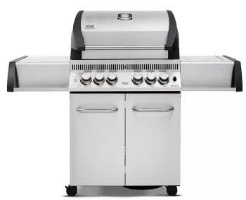 Gratar pe gaz din inox turnat cu 4 arzatoare principale si 2 arzatoare ceramice BroilChef Paramount 540 SBS BC-540SBS 
