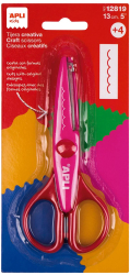 Foarfeca creativa Apli roz 13 cm taiere curbata 