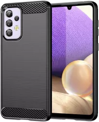 Husa pentru Samsung Galaxy A32 5G - Techsuit Carbon Silicone - Black