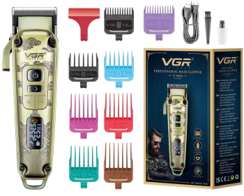 Aparat de tuns V005 USB 2600mAh levier taper cu accesorii 