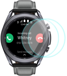 Set 2 folii de protectie din sticla securizata pentru smartwatch 2.5D 9H compatibile cu Samsung Galaxy watch 3 45mm 