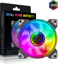Ventilator Gamemax Dual-Ring Infinity 120mm ARGB LED Black 
