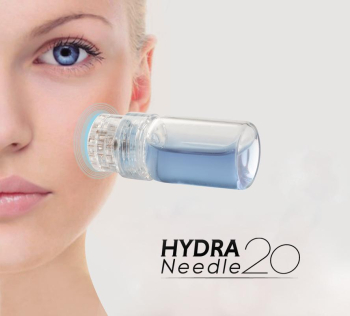 Dermaroller Hydra Needle 20 Aplicator de ser cu micro ace Titan Anti-imbatranire Ingrijire fata/par si cresterea barbii Reutilizabil 