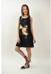 ROCHIE SCURTA NEAGRA FARA MANECI SI TALIE LILY TALIE UNICA Negru 