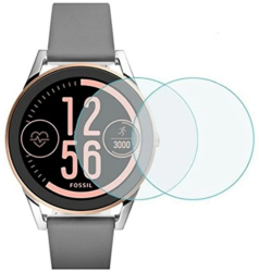 Set 2 folii de protectie din sticla securizata pentru smartwatch 2.5D 9H compatibile cu Fossil Q control 