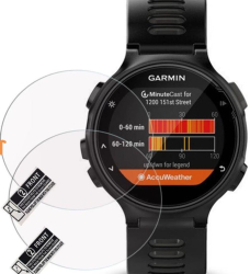 Set 2 folii de protectie din sticla securizata pentru smartwatch 2.5D 9H compatibile cu GARMIN Forerunner735 / Forerunner735 XT 
