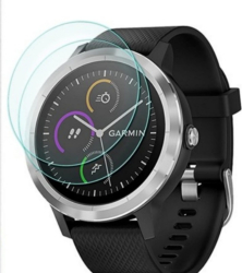 Set 2 folii de protectie din sticla securizata pentru smartwatch 2.5D 9H compatibile cu Garmin VivoActive 3 trainer 