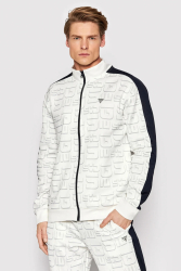 Bluza guess cu fermoar Z2GQ07 Alb prafuit - Bleumarin M INTL 