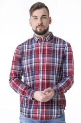Camasa Guess din bumbac cu guler button-down regular fit Rosu L INTL 