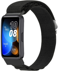 Curea Alpine Loop pentru smartwatch textil nylon ajustabila compatibila cu Huawei Honor Band 8 Band 9 Black 