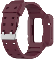 Curea cu protectie smartwatch din silicon compatibila cu Redmi Watch Lite 1 si Redmi Watch Lite 2 Bordo 
