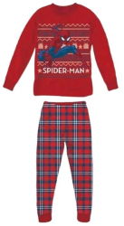 Pijama de bumbac cu tematica de Craciun Spiderman Rosu 3-4 ani 98-104 CM 