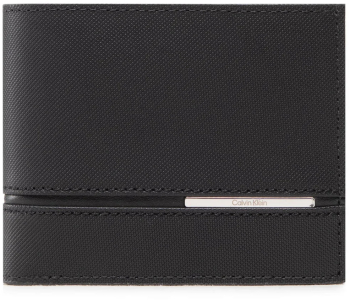 Portofel Calvin Klein Slim Plaque Bifold 5cc W/Coin K50K509638 Negru 11.5 x 9 x 2 cm 