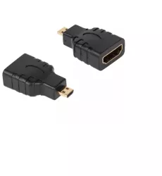 Adaptor micro HDMI la HDMI mama aurit negru 