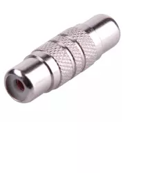 Adaptor prelungire RCA mama la RCA mama metalic 