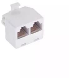 Adaptor RJ45 8p8c tata la 2x mama RJ45 alb