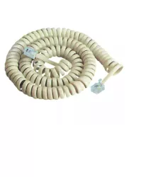 Cablu telefonic RJ10 spiralat 4.2m alb 