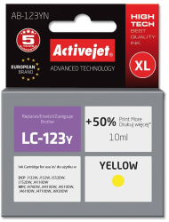 Cartus compatibil lc123 yellow pentru brother premium activejet garantie 5 ani