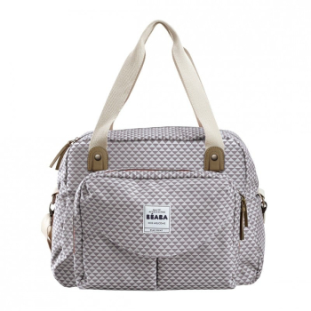 Geanta de infasat Beaba Geneva II Playprint Grey/Coral 