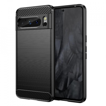 Husa pentru Google Pixel 8 Pro - Techsuit Carbon Silicone - Black 