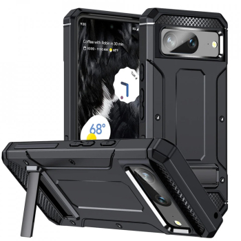 Husa pentru Google Pixel 8 - Techsuit Hybrid Armor Kickstand - Black 