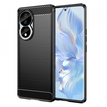 Husa pentru Honor 80 / Honor 90 - Techsuit Carbon Silicone - Black 