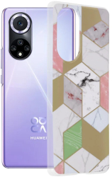 Husa pentru Huawei nova 9 / Honor 50 - Techsuit Marble Series - Purple Hex 
