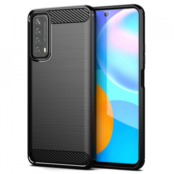 Husa pentru Huawei P Smart 2021 - Techsuit Carbon Silicone - Black 