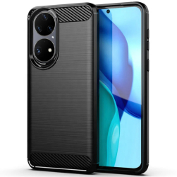 Husa pentru Huawei P50 Pro - Techsuit Carbon Silicone - Black 