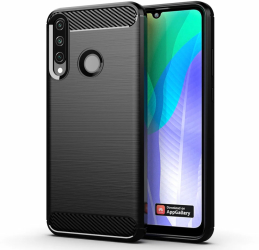 Husa pentru Huawei Y6p - Techsuit Carbon Silicone - Black 