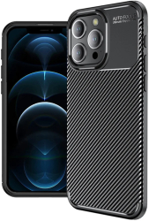 Husa pentru iPhone 12 Pro Max - Techsuit CarbonFiber - Black