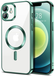 Husa pentru iPhone 12 - Techsuit Luxury Crystal MagSafe - Light Green 