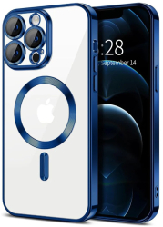 Husa pentru iPhone 13 Pro Max - Techsuit Luxury Crystal MagSafe - Deep Blue 