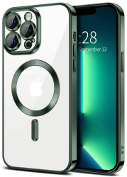 Husa pentru iPhone 13 Pro Max - Techsuit Luxury Crystal MagSafe - Deep Green 