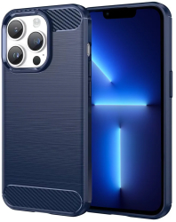 Husa pentru iPhone 13 Pro - Techsuit Carbon Silicone - Blue 