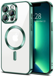 Husa pentru iPhone 13 Pro - Techsuit Luxury Crystal MagSafe - Light Green 