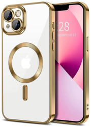 Husa pentru iPhone 14 Plus - Techsuit Luxury Crystal MagSafe - Gold 