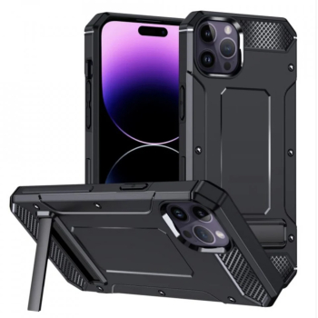 Husa pentru iPhone 14 Pro - Techsuit Hybrid Armor Kickstand - Black 