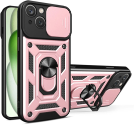 Husa pentru iPhone 15 Plus - Techsuit CamShield Series - Rose Gold 