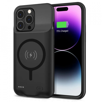 Husa pentru iPhone 15 Pro Max cu Baterie de 8500mAh - Techsuit Power Pro MagSafe - Black 