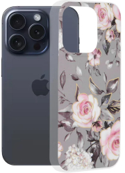 Husa pentru iPhone 15 Pro - Techsuit Marble Series - Bloom of Ruth Gray 
