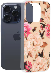 Husa pentru iPhone 15 Pro - Techsuit Marble Series - Mary Berry Nude