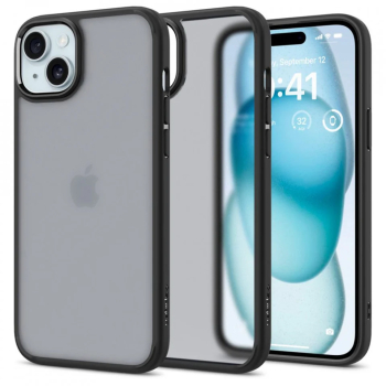 Husa pentru iPhone 15 - Spigen Ultra Hybrid - Frost Black 