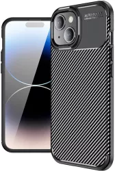 Husa pentru iPhone 15 - Techsuit CarbonFiber - Black 
