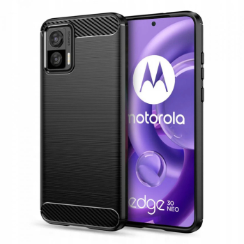 Husa pentru Motorola Edge 30 Neo - Techsuit Carbon Silicone - Black 