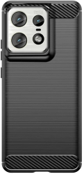 Husa pentru Motorola Edge 50 Pro - Techsuit Carbon Silicone - Black 